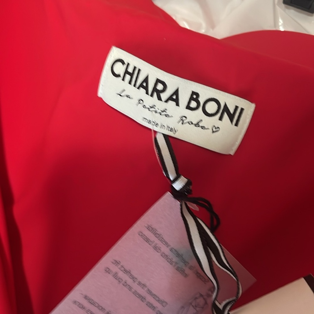 CHIARA BONI Red Off-Shoulder Dress new - Picture 9 of 13